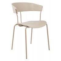 Krzesło JETT beżowe - polipropylen, metal